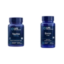 Life Extension Taurine 1000 Mg 90 Capsules and Boron 3 Mg 100 Capsules Bundle