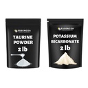 Taurine Powder 2lb and Potassium Bicarbonate 2lb | Pure Bulk Combo Pack for Versatile Applications | Value Combo Pack