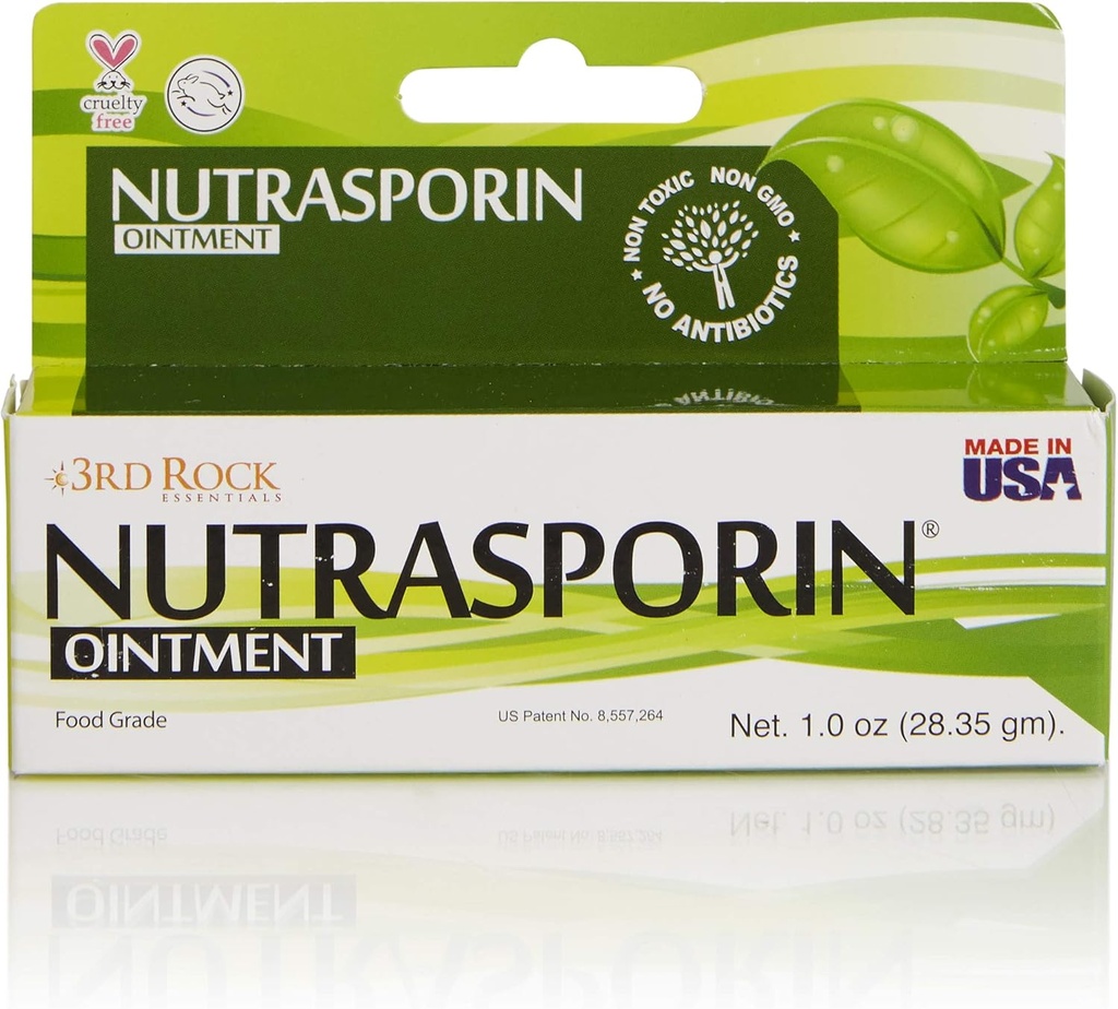 3th Rock Essentials Nutrasporin Silver Ointment, Toxic-Free, Petroleum-Free, Non-Antibiotic, First Aid, Food Grade Ointment, 1.0oz, Pack of 1