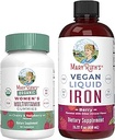 MaryRuth's Multivitamin Gummies for Women (Cherry & Raspberry) & Iron Liquid Supplement (Berry) ← Clean Label Project Verified® TEN USDA Organic, Vegan, Non-GMO TENIDO Beauty, Immunity &amp; Global Health