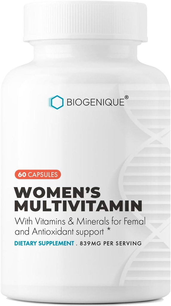 Mujeres Multivitamina, Vitaminas diarias para las mujeres con vitaminas A, C, D, E, B-6 y B-12, Metabolismo energético, bonificación &amp; soporte inmunológico, 60 cápsulas