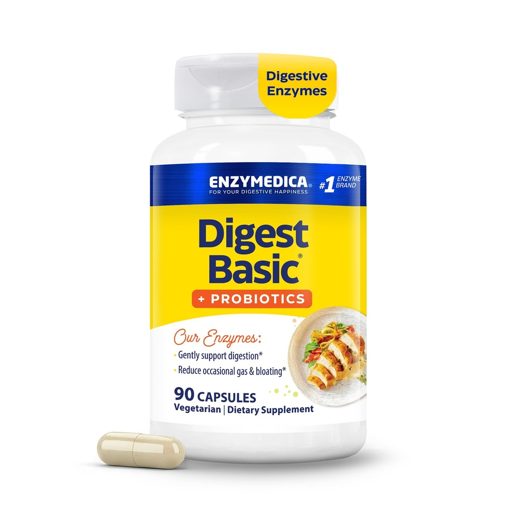 ENZYMEDICA Digest Basic + Probiotics Capsules, 90 Count