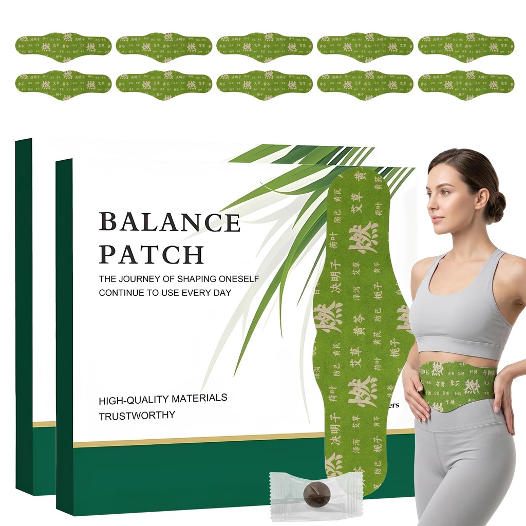 Herbal Patch Pad Balance, Natural Herbal Navel Patches, Relieve Bloating, Cramp Relief Belly Patch for Women, Improve Abdominal Comfort, Non-Irritating Plant Based Body Care (2 Boxes)