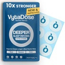 Vytadose Deeper Sleep Patches for Adults – 10mg Melatonin Patches – Non-Groggy, Non-Habit - Sleepy Stickers Designed for 8-Hour Wear - for a Restful Night & Refreshed Morning - 30ct Sleep Patch