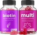 NutraChamps Biotin Gummies y Mujeres Gummies Multivitamin
