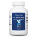 ARG Ox Bile 500 mg - Supports Fat Digestion - Delivers 500 mg Concentrated Bile Salts per Serving - Hypoallergenic & Vegetarian - 100 Servings - 100 Capsules