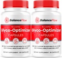 (2 Pack) Balance Flow Glyco Optimizer, Balance Flow, Balance Flow Glycol Optimizer Suplemento, BalanceFlow Support Capsules, Balance Flow Blood Support Advanced Formula, 60 cápsulas para 2 meses
