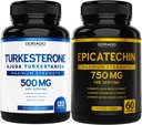 DORADO NUTRITION Epicatechin Extract 750mg Por Serving - (120 Capsules) y Turkesterone Suplemento 500mg (120 cápsulas)
