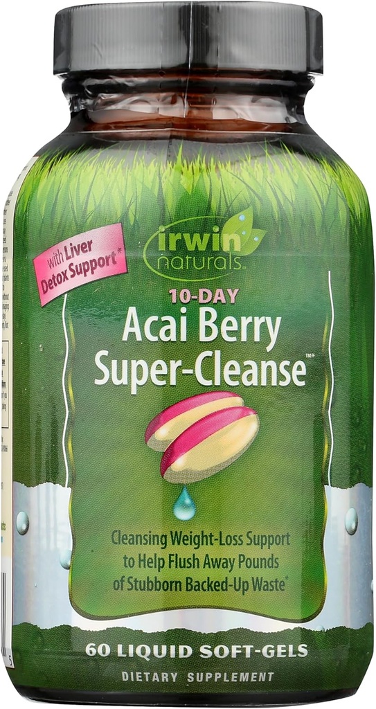 Irwin Naturals 10 días Acai Berry Super Cleanse 60 Softgel