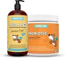 WONDER PAWS Omega Max Fish Oil Plus Probiotic Chews - para la salud mixta del perro, la movilidad de la piel, la salud del Gut & Daily Wellness - Omega Max 16 Ounces - Probiotic 90 Chews