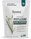 Himalaya Orgánica Psyllium Husk Powder, Suplemento diario de fibra dietética, regularidad, administración de la competencia, USDA Certified Organic, Non-GMO, No artificial Colores, Desenflavorado, 56-Teaspoon Supply, 12 Oz