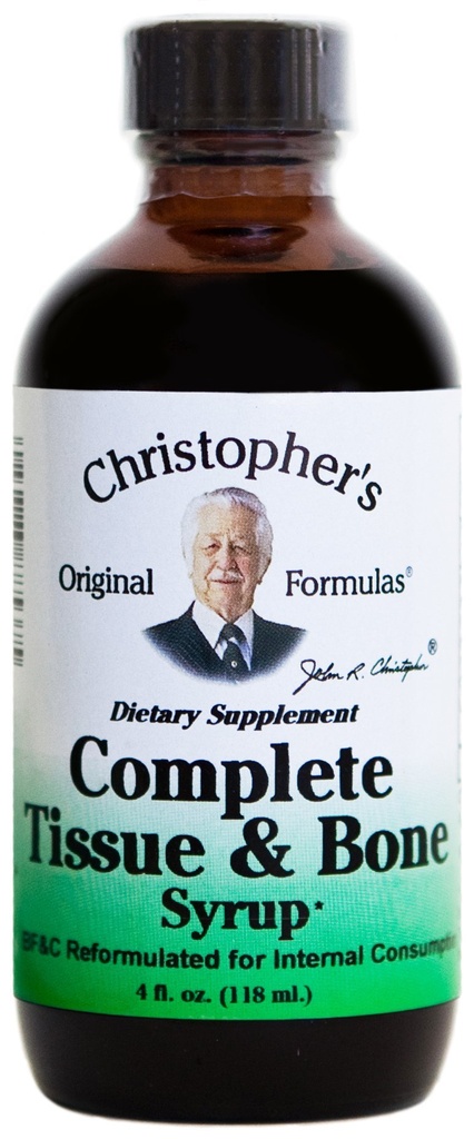 Christopher’s Original Formulas Complete Tissue and Bone Syrup – Traditional Herbal Blend to Support Bones, Tissue & Cartilage, Liquid Botanical Formula, 4 oz