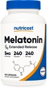 Nutricost Melatonin (5mg) 240 Capsules - Extended Release Sleep Support, Vegan, GMO-Free, Gluten-Free