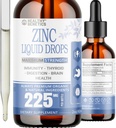 Liquid Zinc Drops for Kids, Men and Women | Organic Ionic Zinc Sulfate | Immunity, Mood, Brain Thyroid | 30 Day Supply| 2 Oz