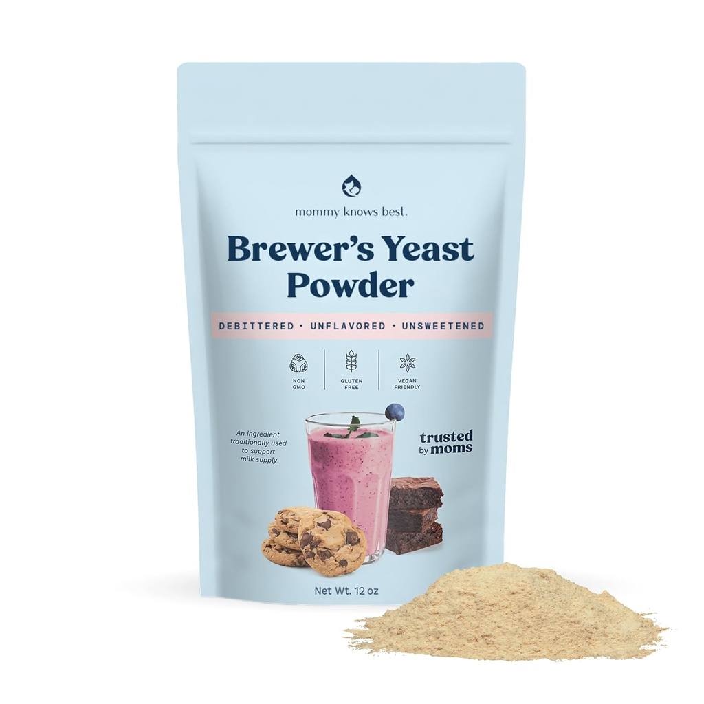Mami conoce el mejor polvo de levadura para la lactancia Apoyo para la lactancia materna, capturar leve, debittered, delicioso en las cookies de lactancia, sofocitos, recetas de lactancia, libre de gluten, 12 oz