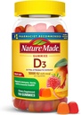 Nature Made Vitamina D3 5000 UI Por Ser Gummies Extra Strength, Bone and Immune Health Support, 150 Vitamina D Gummies for Adults, 75 Day Supply