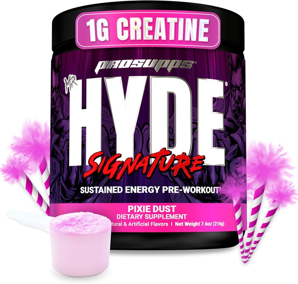 PROSUPPS Mr. Hyde Signature Pre Workout Powder with Creatine, Beta Alanine &amp; Caffeine - Performance, Energy &amp; Endurance - Clean Fitness &amp; Gym Supplements for Men &amp; Women (Pixie Dust, 30 Servings)