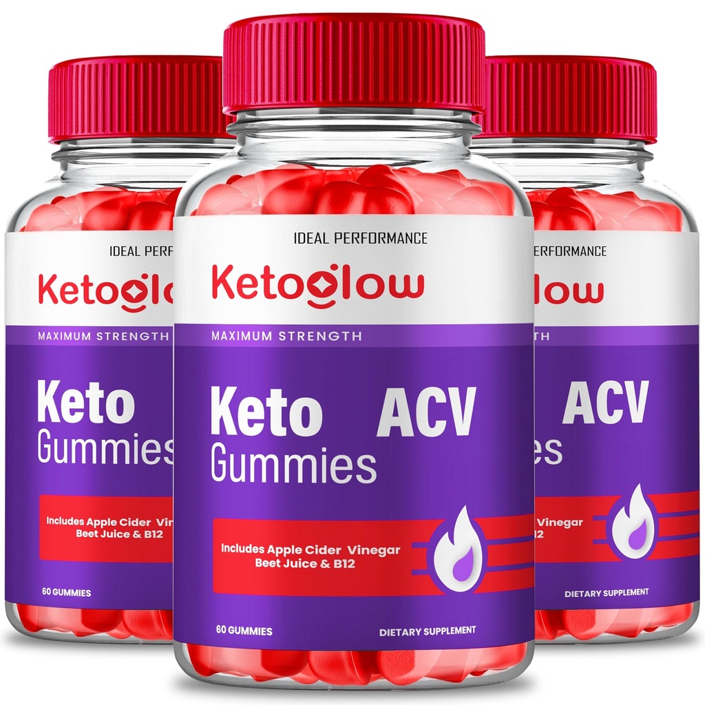 Keto Glow ACV Gummies, Keto Glow Gummies ACV Supplement - Maximum Strength, KetoGlow Keto+ ACV Gummys, All Natural Support Formula Gummy, KetoGlow Keto+ACV Advanced Formula Gummy Reviews (3 Pack)