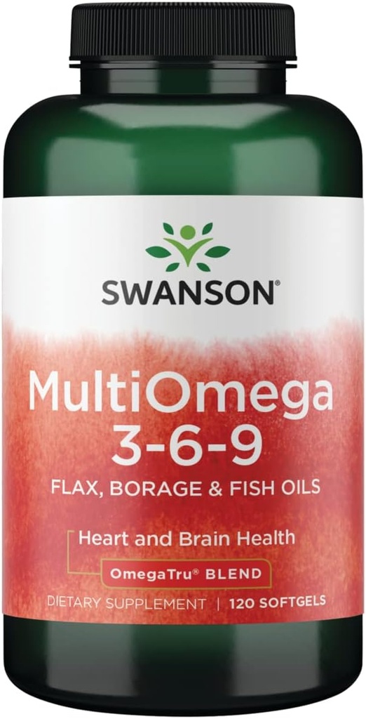Swanson Multiomega 3-6-9 (Flax Borage Fish) 2400 Milligrams 120 Sgels