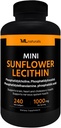 ML Naturals Mini girasol Lecithin 240 Softgels. Phosphatidylcholine, Phosphatidylinositol, Phosphatidylthanolamine, Phosphatidic Acid, NSF-Certified " cGMP-Compliant