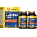 Renew Life Cleanse Smart Advanced Total Body Program, 2-Part Detox Cleanse promueve la regularidad digestiva y apoya la eliminación de residuos, Herbal Blend con Magnesium, Soy y sin gluten, 120 Condes