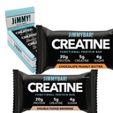 JiMMYBAR! Creatine Protein Bar - 5g of Creatine Monohydrate + 20g Protein - High Protein Snack - Supports Muscle Growth, Strength &amp; Recovery - Real Food Energy Bar for Athletes ← 12 Chocolate Peanut Butter + 12 Fudge Brownie Variety Pack (24 Bares)