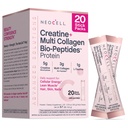 NeoCell Creatine Collagen Powder | 20 Stick Packs | with Multi Collagen Peptides | Plus L-Taurine | Unflavored | Hair, Skin, and Nails Supplement