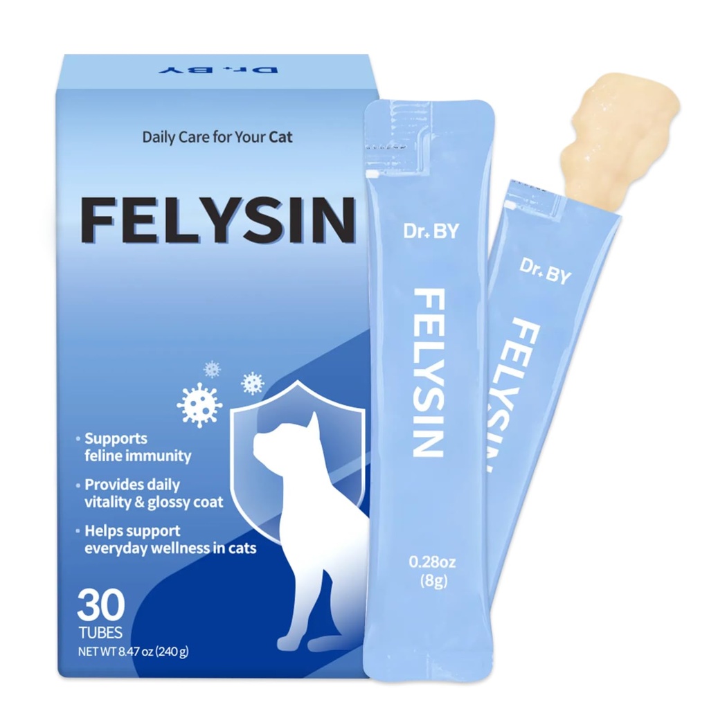 Doctor por FELYSIN L-Lysine for Cats Lickable Immune Support Supplement Allergy Relief, Sneezing, Runny Nose, Cold, Watery Eyes Respiratory Health with Beta-Glucan & Taurine – 30 Individualmente empaquetado
