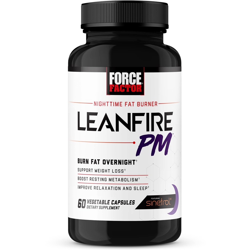 Force Factor LeanFire Weight Loss Bundle with Next-Gen SLIMVANCE Thermogenic Fat Burner 60 Capsules and Overnight Fat Burner 60 Capsules