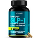 Vitamax GLP-1 Support Supplement for Weight Loss & Fat Burner for Men & Women – Ketone Metabolism Support with BHB Ketones, ACV, Berberine, Polyphenols & Prebiotics for Appetite, Digestion & Cravings