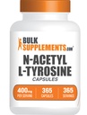 BulkSupplements.com N-Acetyl L-Tyrosine Capsules - Suplemento Tyrosine, NALT Capsules, Suplemento Amino Acid - Gluten Gratis, 1 Cápsula por Serving, 365 Conde (Pack of 1)