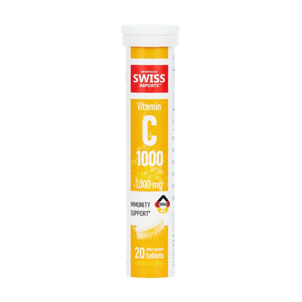 Effervescent Vitamin C 1000mg Dietary Supplement, 3-Pack, 60 Tablets