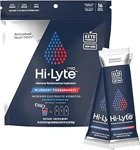 Hidratación de Hidratación de Hito - 16 Packets de Bebida Individual ¦ Blueberry Pomegranate ← Flavored Electrolyte Powder ← Sin azúcar, Zero Carb, Zero Calorie