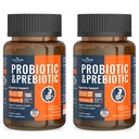 Probióticos de 100 millones para hombres y mujeres 27 Estrados 5 Prebióticos Orgánicos para la Salud Gut Digestiva &amp; Immune, Apoyos Bloating de gas de diarrea, No GMO, Zero Fillers – Hecho en USA120120 Caps