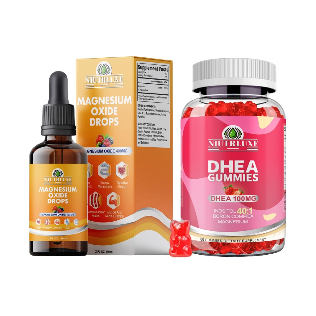DHEA Gummies & Liquid Magnesium Oxide 400mg