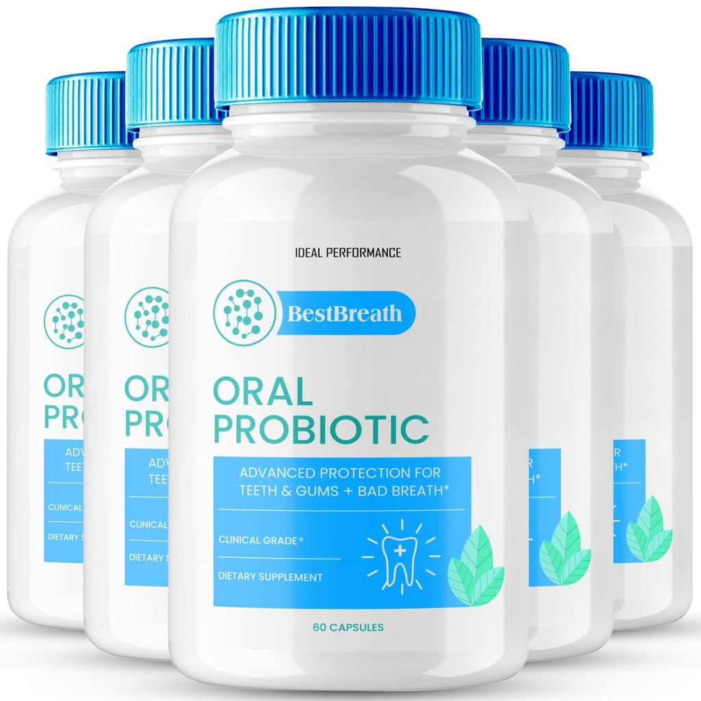 Best Breath Oral Probiotic Capsules, Best Breath Advanced Probiotics for Healthy Gums and Teeth, BestBreath All Natural Advanced Probiotic Supplement Pills, BestBreath Probiotic Reviews (300 Capsules)
