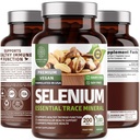 N1N Premium Pure Selenium [200MCG, Max Absorption] Essential Trace Mineral to Support Immunity and Prostate Function, 180 Veg Caps