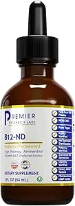Premier Research Labs B12-ND - Vitamina B12 Liquid, B12 Sublingual, B12 Vitaminas, B12 Drops, B-12 Tintura con Methylcobalamin, Adenosylocobalamin, Hydroxcobalamin, 1000 mcg B12 Por Serving - 2 Fl Oz