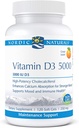 Naturales nórdicos Pro Vitamina D3 5000, Naranja - 120 Mini geles blandos - 5000 UI Vitamina D3 - Apoyos Huesos saludables, Mood &amp; Immune Función del sistema - No GMO - 120 Servimientos