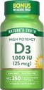 La verdad de la naturaleza D3 1000 UI ← 250 Softgels ← Vitamina Esencial