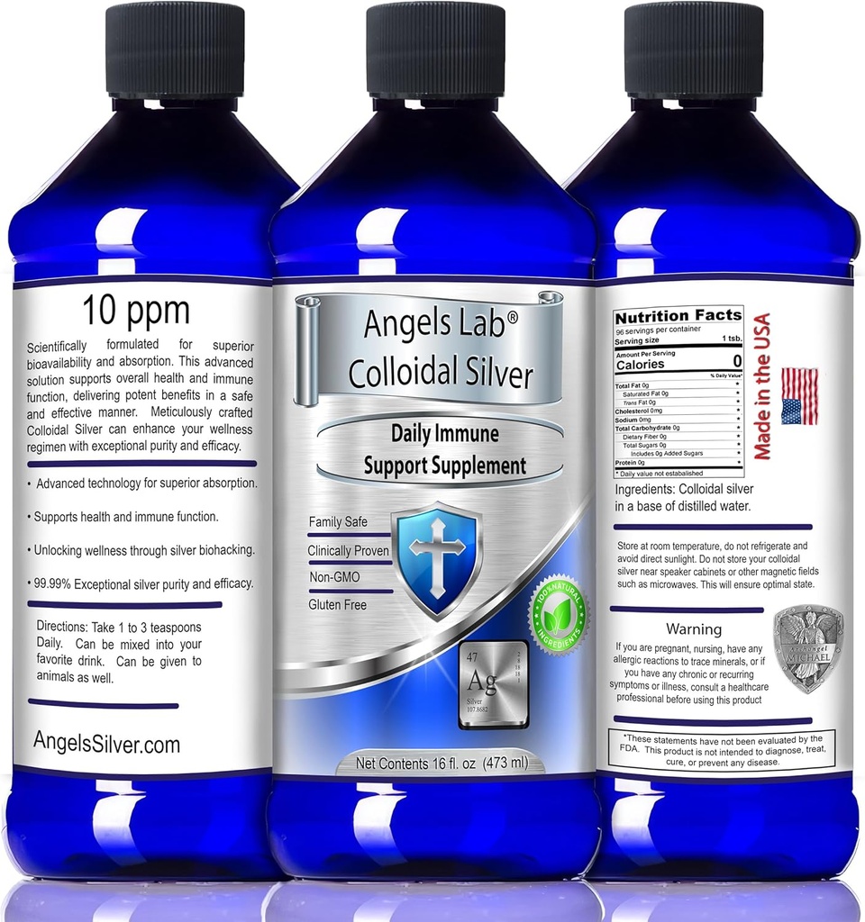 Colloidal Silver Immune Soporte 10 PPM Nano Liquid 16oz