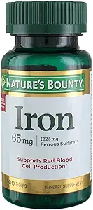 Bounty Iron 65 Mg. Ferrous Sulfate, 100-Count