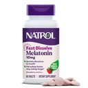 Natrol Melatonin 10mg Tablas de disuelve rápido - Flavor de fresa, 60 Cuenta, Apoyo al sueño, Melatonina de disuelve rápido para adultos, suministro de 60 días