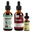 Thyrobin Metabolism Boost Bundle - Thyrobin + Active Iodine + iAbsorb - Thyroid & Metabolism Support Supplements - Advanced Liquid Delivery