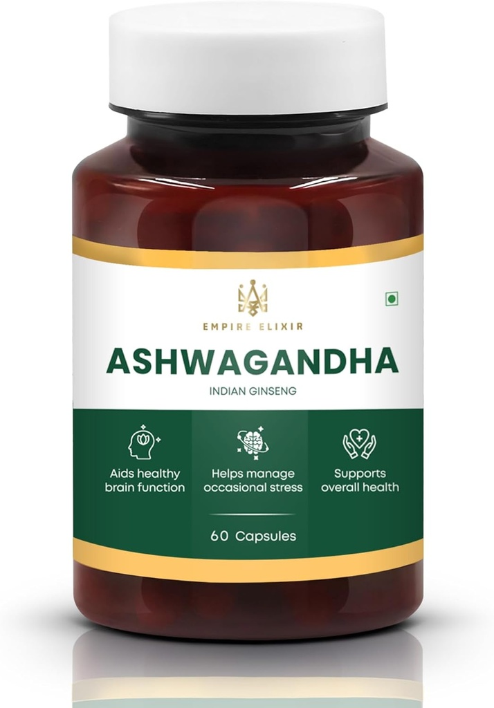 Ashwagandha Capsules 450mg | 60 Count | Herbal Supplement for Men and Women | Non-GMO | Adaptogen | Energy and Wellness Support