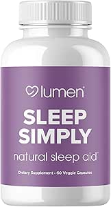 Lumen Naturals Ayuda para el sueño para adultos, suplemento herbario con Melatonina, raíz valeriana, Magnesio, sueño profundo para promover calma sueño profundo para un mejor descanso - 60 cápsulas