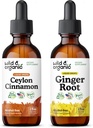 Wild &amp; Organic Ceylon Cinnamon Tincture 2 fl oz &amp; Ginger Root Tincture 2 fl oz
