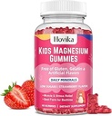 Magnesium Gummies for Kids - Magnesium Citrate + Vitamin B6 & D3 - Great Tasting Kids Magnesium Calm Gummies for Nerve Bone and Muscle Health for Kids Wellness, Vegan Strawberry Flavor 60 Count