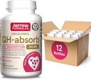 Fórmulas Jarrow QH-Absorb 100 mg Max Absorption- CoQ10 Ubiquinol- Hasta 60 Servings (Softgels) - Apoya la salud mitocondrial, producción de energía celular " Función cardiovascular saludable, Pack de 12