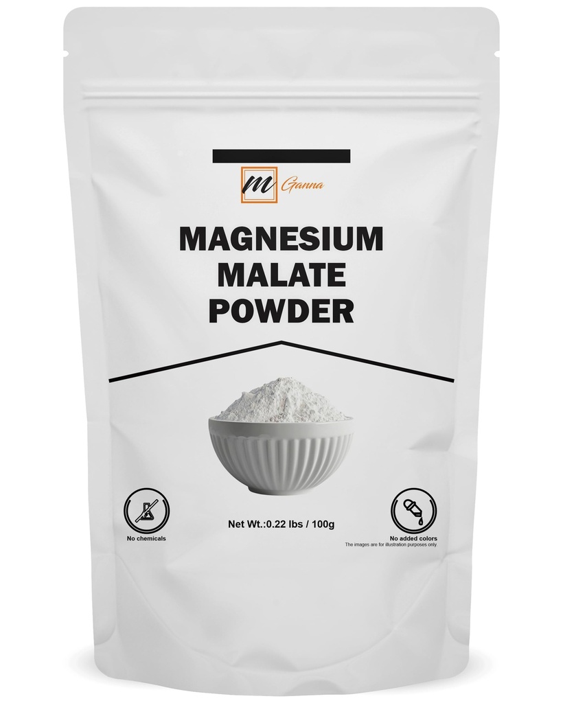 Magnesium Malate Powder | 100g / 0.22 lbs Fine Powder | Ideal for DIY & Formulation Use